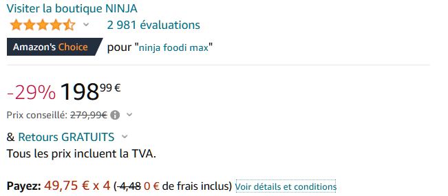 Ninja Foodi MAX Multicuiseur 9-en-1